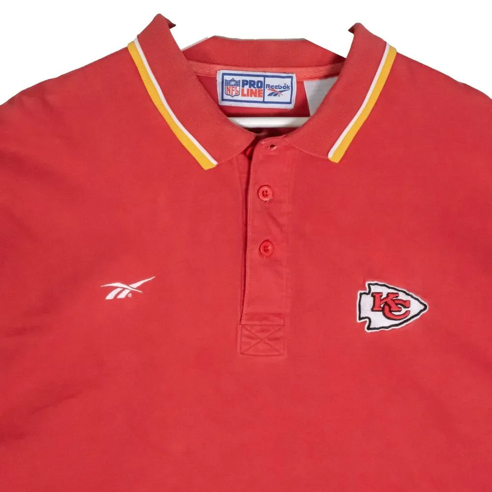 Vintage 90's Kansas City Chiefs Apex One Pro Line Polo Size XL
